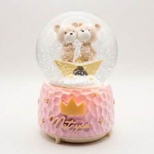 Boule de Neige Lumineuse & Musicale Oursons Romantiques – "Met You"