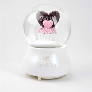 Boule à Neige Romantique "Love" – Cœurs & Bouquet de Roses