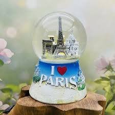 Boule à Neige Souvenir "I Love Paris" – Tour Eiffel & Monuments de Paris